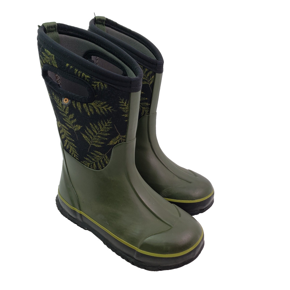 Bogs Kids Olive Green Fern Rain & Snow Boots